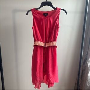 iZ BYER girl Girls Sleeveless Pleated Dress  w/Belt Raspberry Pink Size 16